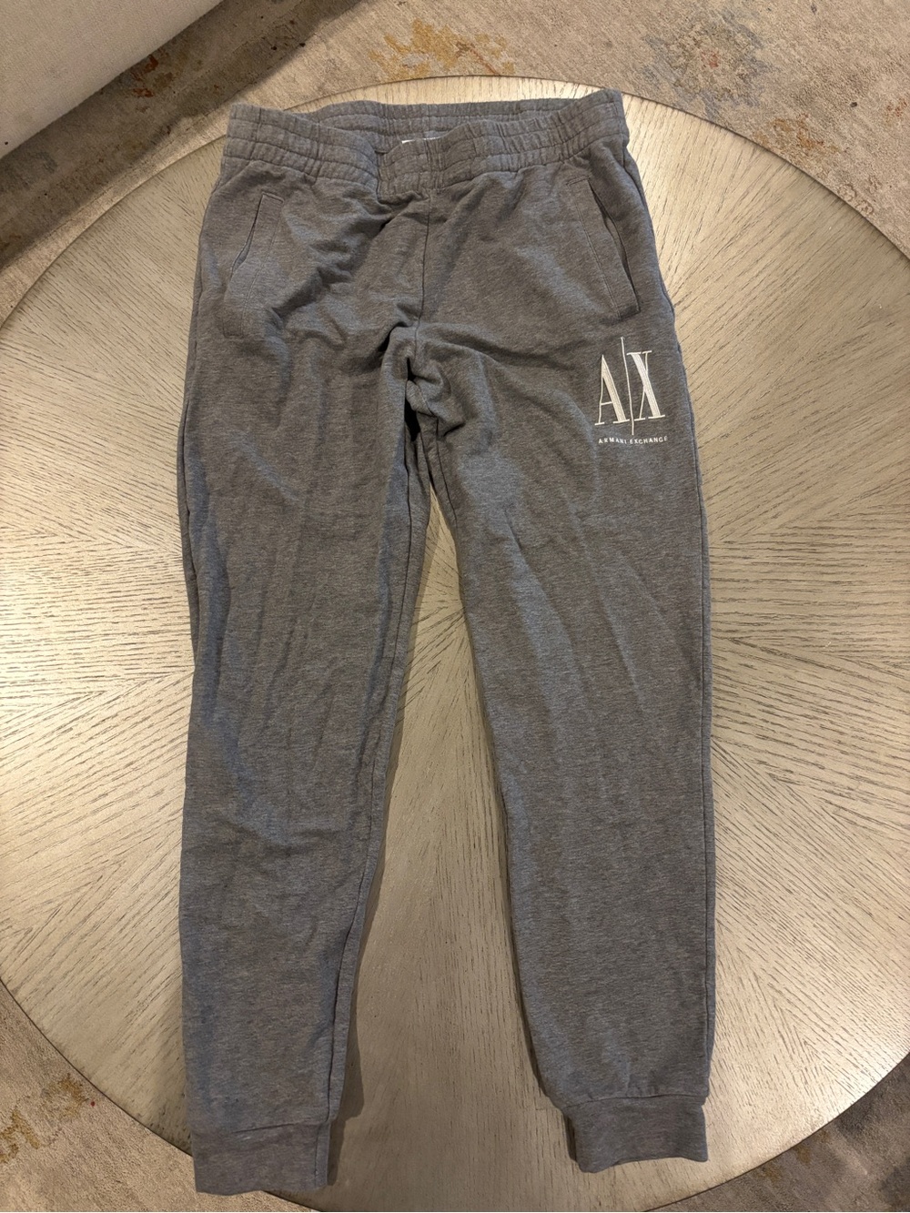 Armani Exchange Gray A|X Logo Jogger Sweatpants